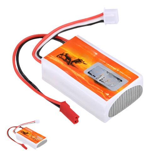 2pcs 800 Mah 7.4v Batería De Lipo De 2s De 25 C Jst Para Coc 0