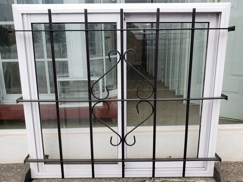 Aluminum Window 100x90 with Grille 1