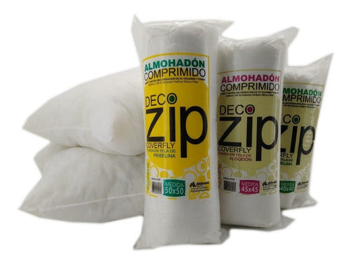 Set of 2 Vacuum Packed 45x45 Zip Closed Cushion Fillers 0