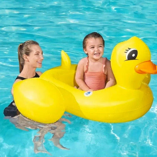 Giant Inflatable Duck Pool Float with Sound 2