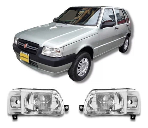 Set of Headlights Fiat Uno Fire 2004-2014 5