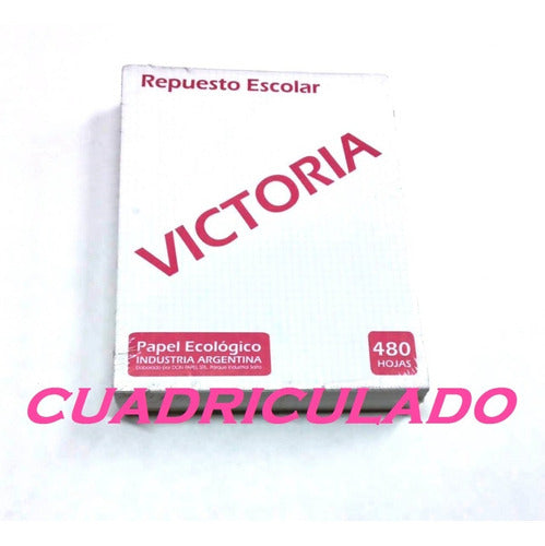 Victoria Repuesto Escolar 480 Hojas Cuadriculado 0