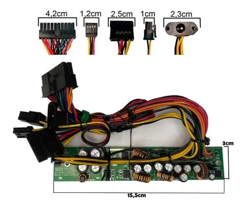 2 Uni Fonte Mini  Thin Client Nuc Itx Dc 12v Pico Psu 20pin 1