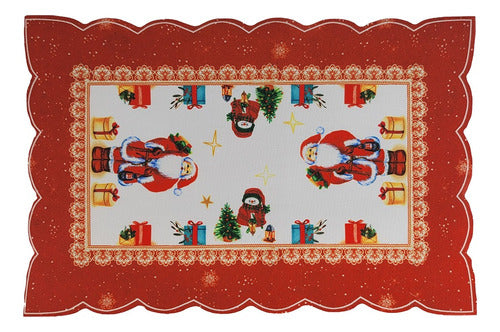 Buenos Aires Bazar Christmas Table Individual Set of 3 Rectangular Washable Placemats 0