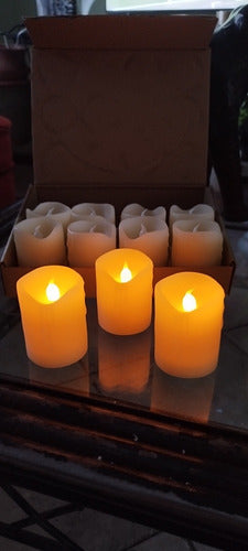 Maxel LED Paraffin Candle 6 Cms Flickering Melted Effect with Batteries 4