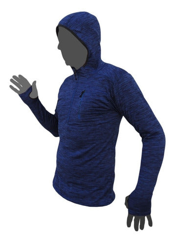 EQUPE CO Buzo Hoodie Hombre Deporte Capucha Termico Respirable Micro 2