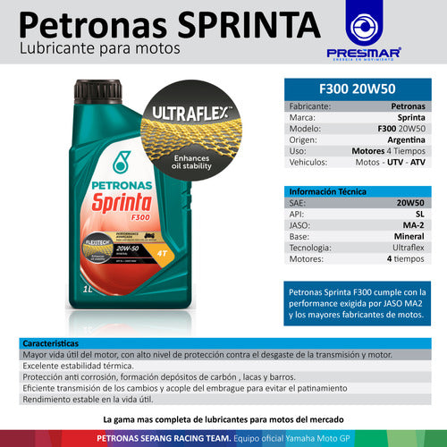 Sprinta Petronas Bajaj Avenger 220 F300 20W50 X2L 1