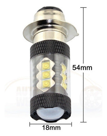 Xenon Blanco 6000K P15D H6M ATV Motocicleta 16SMD LED 2pcs 3