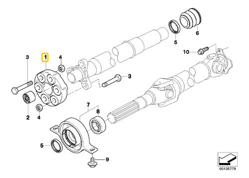 URO Manchon De Cardan Para Mini Cooper Paceman R61 Sd All4 N47n 2