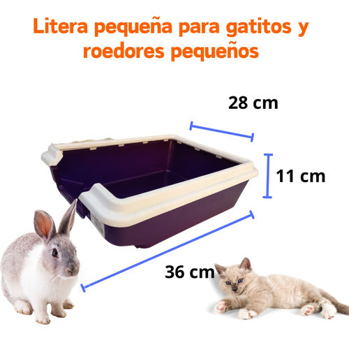 Rabbit Rodent Small Sanitary Tray Litter Box 2