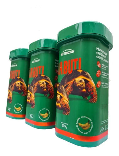 Ração Jabuti Nutricon 945gr C/banana Kit 3 Unidades 315gr 0