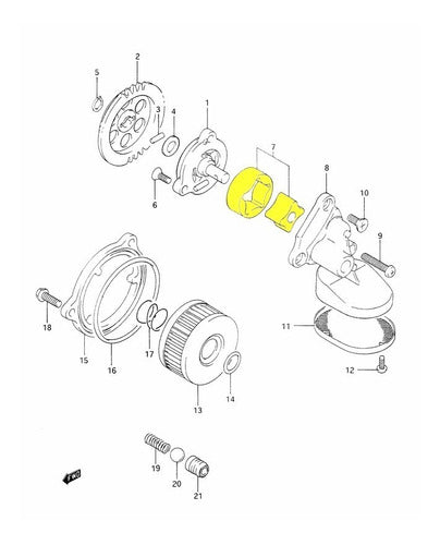 Suzuki Oil Pump Assembly Star DR 350 90-99 and 250 4