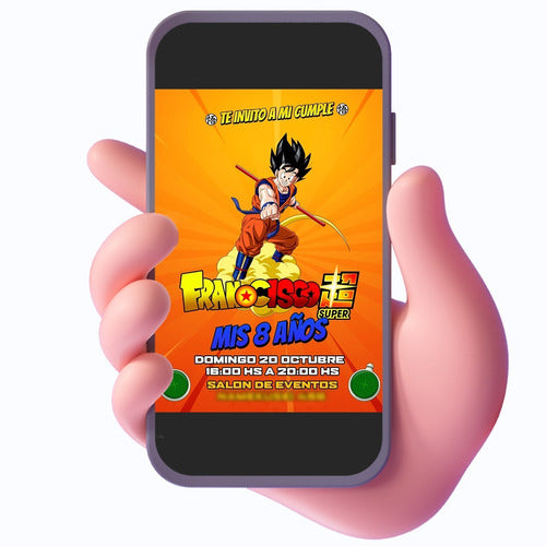 Magic Films Dragon Ball Birthday Invitation Card - Digital 1