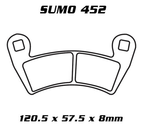 4x Sumo 452 Pastillas Freno D+t Polaris Rzr Xp 1000 (14-15) 2