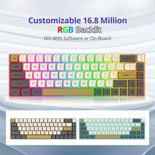 Fogruaden 60% Por Ciento Teclado Mecánico Para Juegos, Rgb R 1