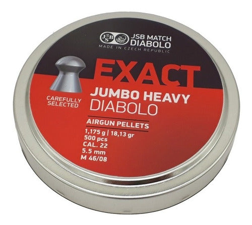 JSB Exact Jumbo Heavy Caliber 5.5 18.13g Can X500 1