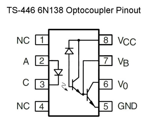 Optoacoplador 6n 138 6n-138 6n138 Alta Velocidad Dip8 2