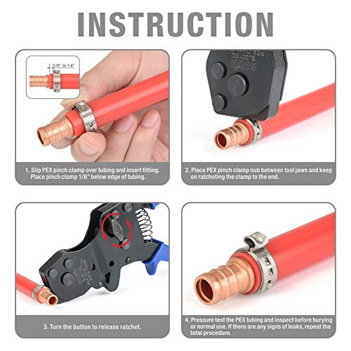 IWISS F2098 Ratchet One Hand PEX Cinch Tool 1