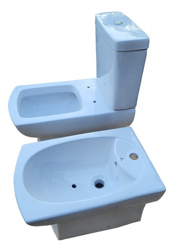 Zoe Toilet with Tank and Bidet 1