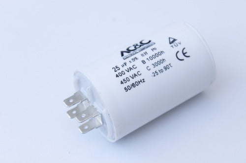 ACC Capacitor Condensador 25uf Ac&c 400/450v 50/60hz 0