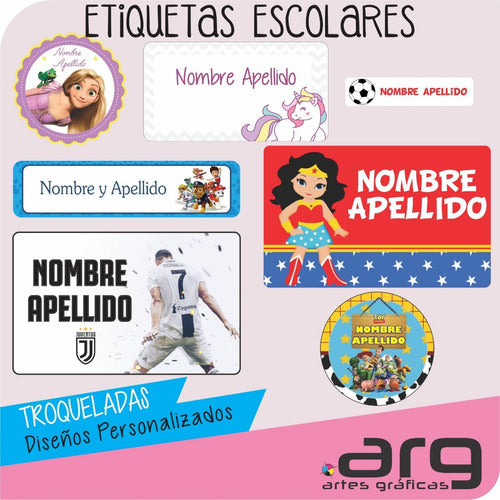 Etiquetas Escolares Personalizadas Stickers 0