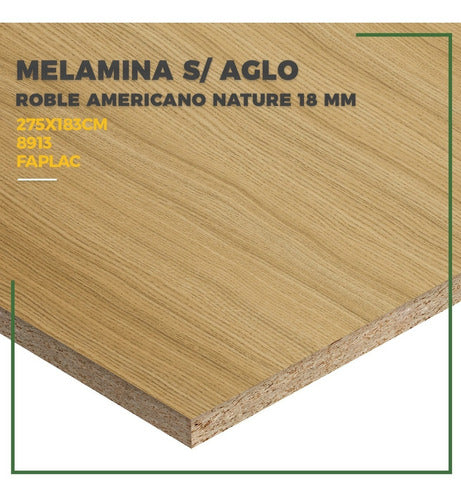 Melamina Aglomerado 18 Mm 275 X 183 Mm Roble Dakar Nature 1