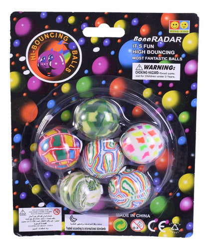 Fibro Bouncy Balls Set of 6 1