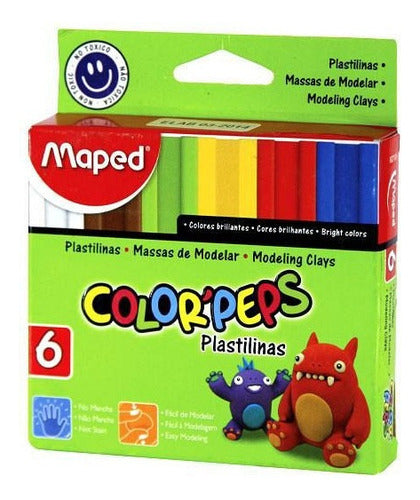 Plastilina Maped Color Peps 20 Grs X 6 Unidades Surtidas 0