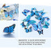 Mariposas Decorativas Stickers 3d  X 24u  Azuladas 1