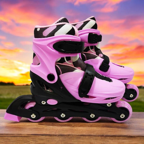 Street Runner Pink Extendable Inline Skates Size 39 to 41 2