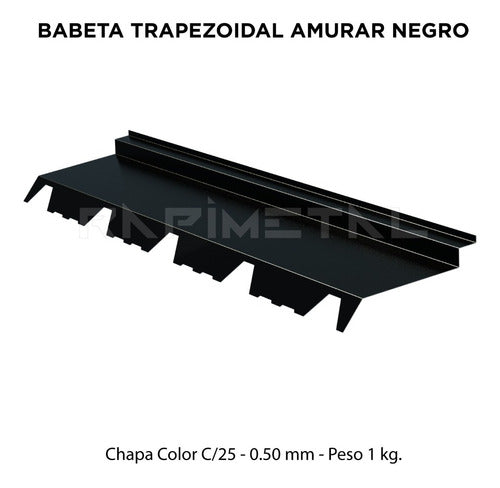 Zingueria Babeta Trapezoidal Amurar Negro 1,22 Metros 2