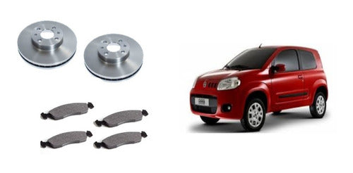 Discos Y Pastillas Freno Fiat Palio Novo Uno Way Atractive 0