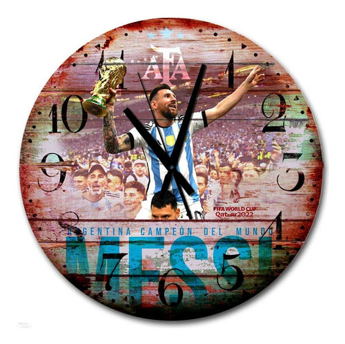 Tacuara Giant Vintage Messi World Cup Clock 0