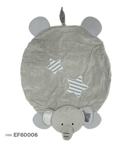 Fancy Playmat Alfombra De Bebe Forma De Elefante Gris Y Rosa 1