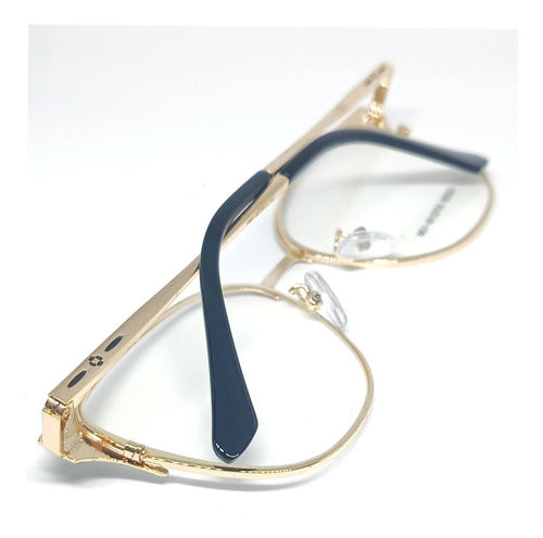 Sofy July Cat Eye Glasses with Thin Gold Metal Frame 3