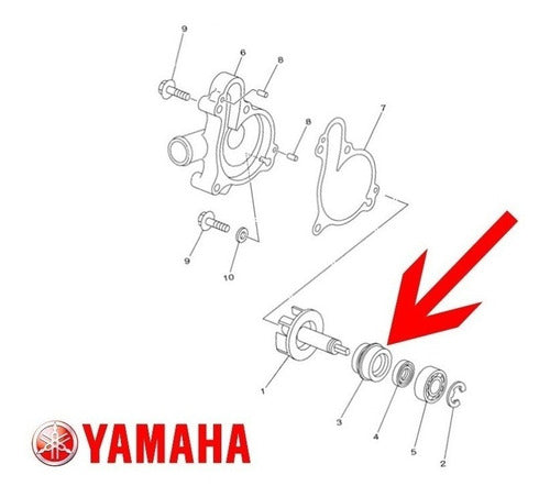 Yamaha Reten Bomba Agua Empaquetadura Yzf 4c8-12438 Yh Top 2