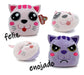 Reversible Plush Animals with Changing Expressions 22cm 9614 12