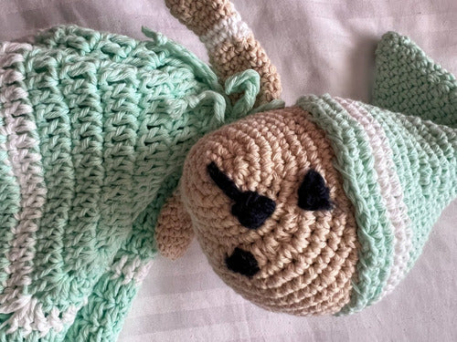 Crochet Knitted Teddy Bear Attachment 35cm - Newborn Gift 4