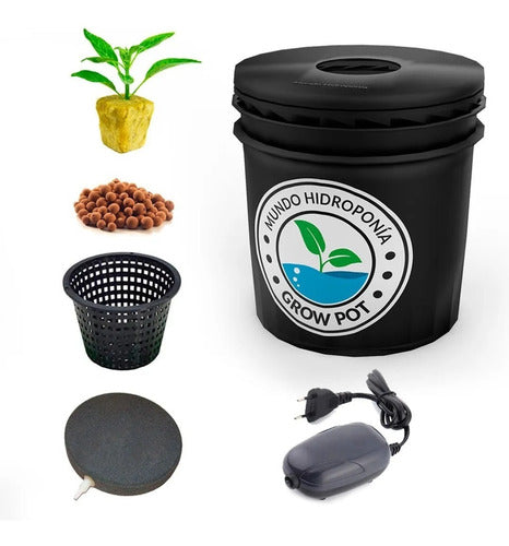 Mundo Hidroponia Hidroponia Grow Pot 20 Litros Balde Maceta Y Acc. Completo 0