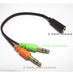 Premium Audio Adapter Cable Mini Plug Female to Dual Male 5