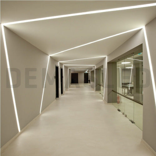Aluminum Profile for Recessed or Surface Mount LED Strip - 2m - Demasled 14