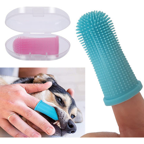 Raexpressuy Cepillo De Dientes Para Perro En Silicona Con Estuche 1