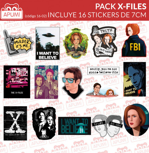 APUM Pack Stickers Vinilo X-Files Expedientes X 1