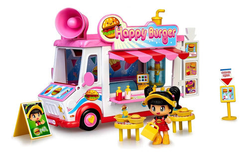 Caffaro Happy Burger 2-in-1 Pinypon Playset Hamburger Truck 0