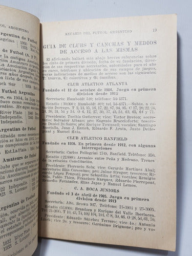 Antiguo Anuario Del Fútbol Argentino 1942 Fixture Mag 57954 5