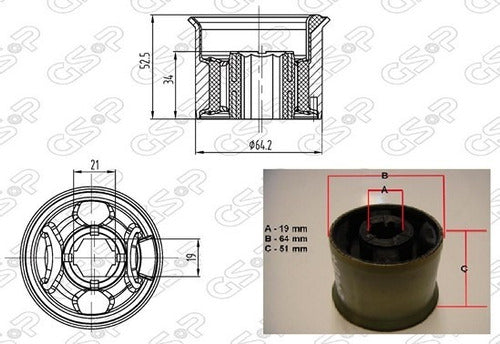 Buje Bastidor Inf 02 (chapa) Gsp Vw Fox 05-07 0