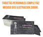 500 Tarjetas Personales 9x5 Full Color Simple Faz 300grs 3