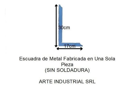 Arte Industrial Metal Mason Square 30x17cm 1