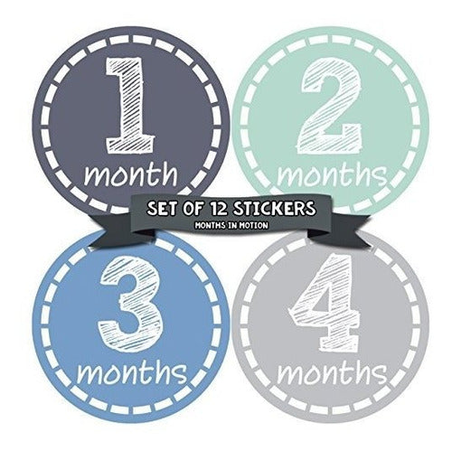 Months In Motion Baby Month Stickers | 12 0