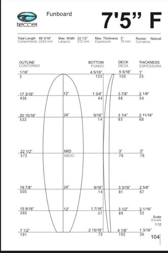 Foam Para Tabla De Surf Marca Teccel De 7.5f 2